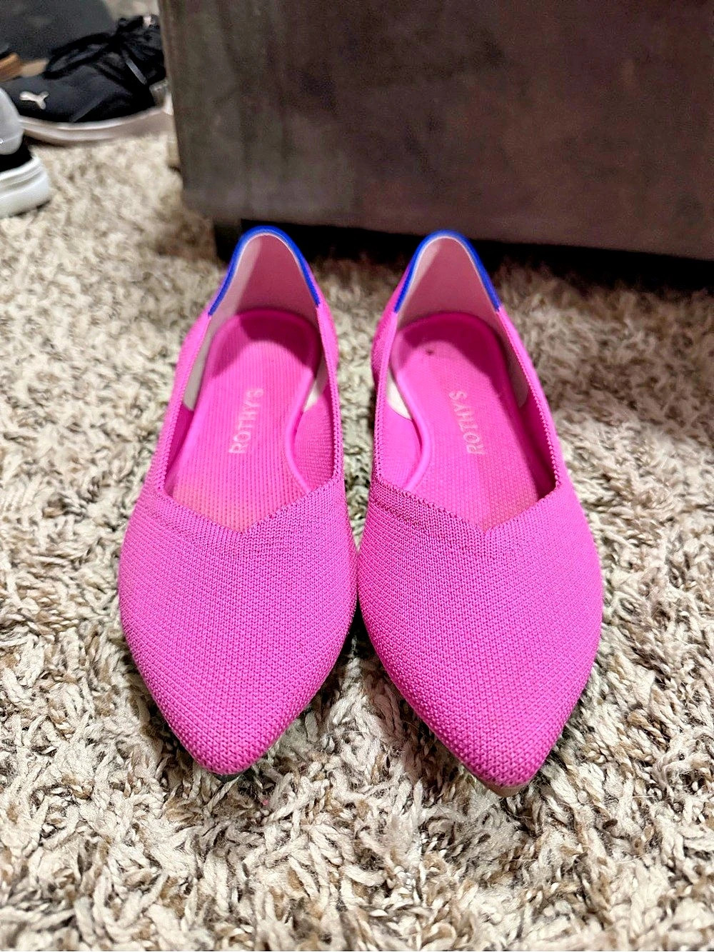 Rothy's The Point Pointed-Toe Flats in Pink